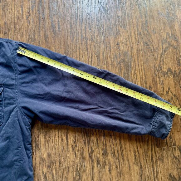 Levi's Chore Jacket Sherpa Lined Work Shacket Mens 3XL Blue Canvas Button Front - Picture 10 of 16